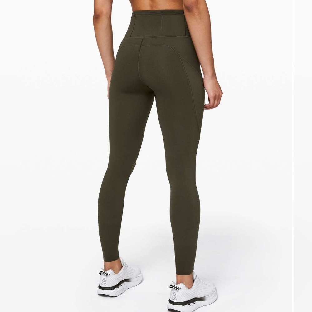 Lululemon Fast and Free Tight 31" *Non-Reflective Dark Olive